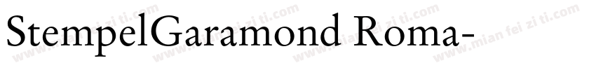 StempelGaramond Roma字体转换